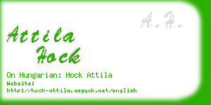 attila hock business card